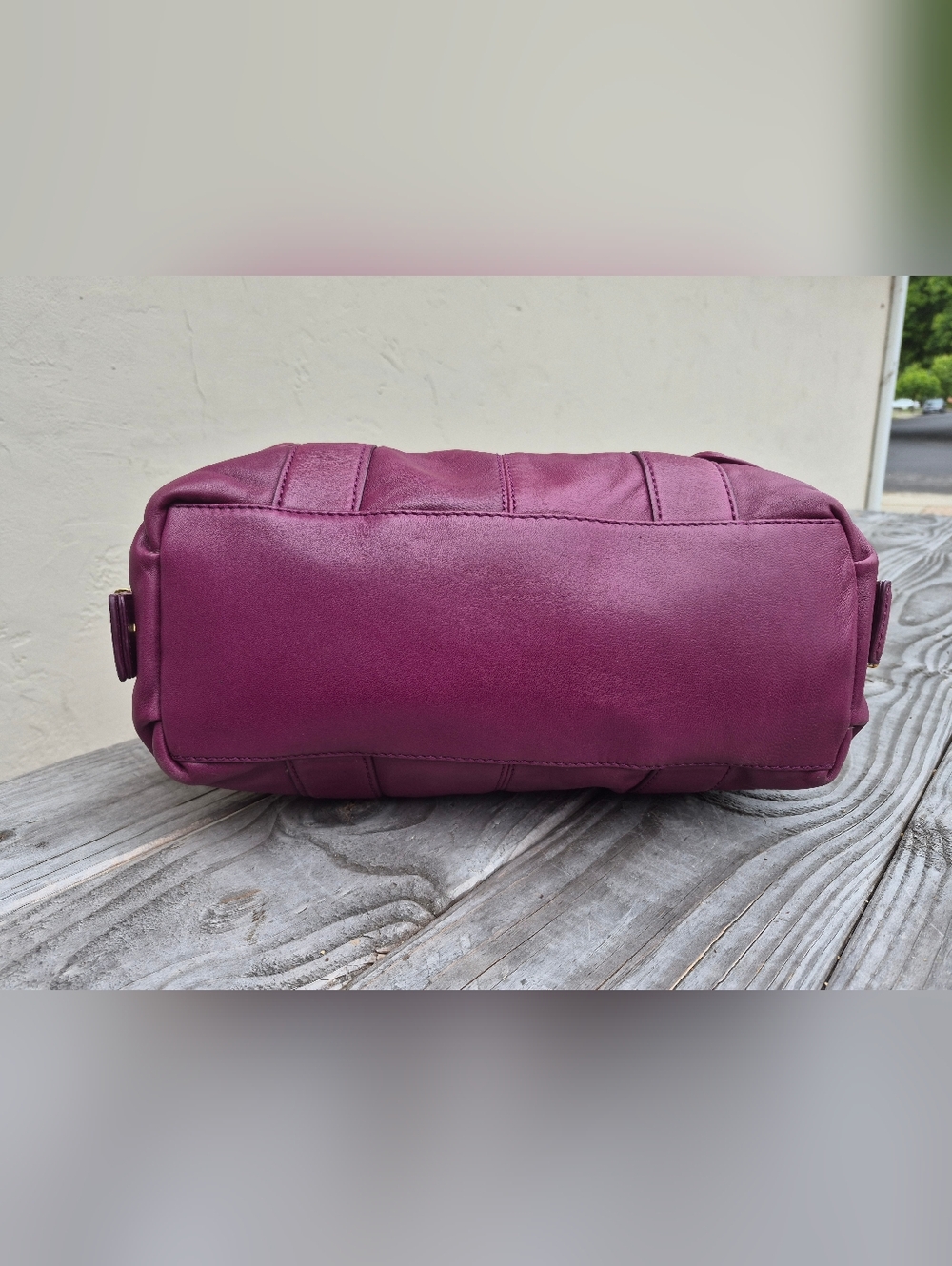 MICHAEL Michael Kors Vintage Mulberry Leather Satchel Shoulder Bag - Picture 10 of 13